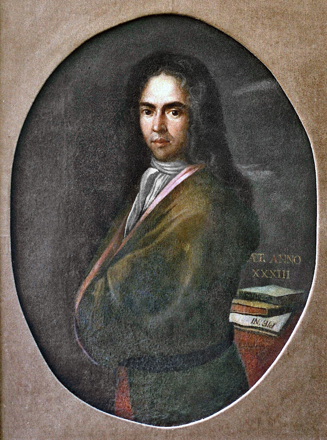 an oil painting of a man wearing a cravat